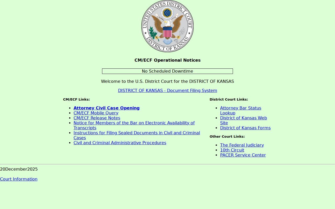 Ellis County criminal court docket federal CM ECF gateway