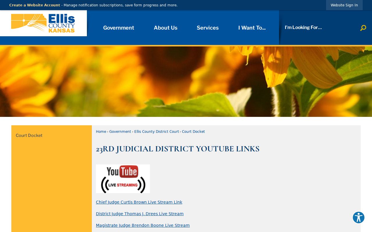 Schoenchen court records official Ellis County court docket links